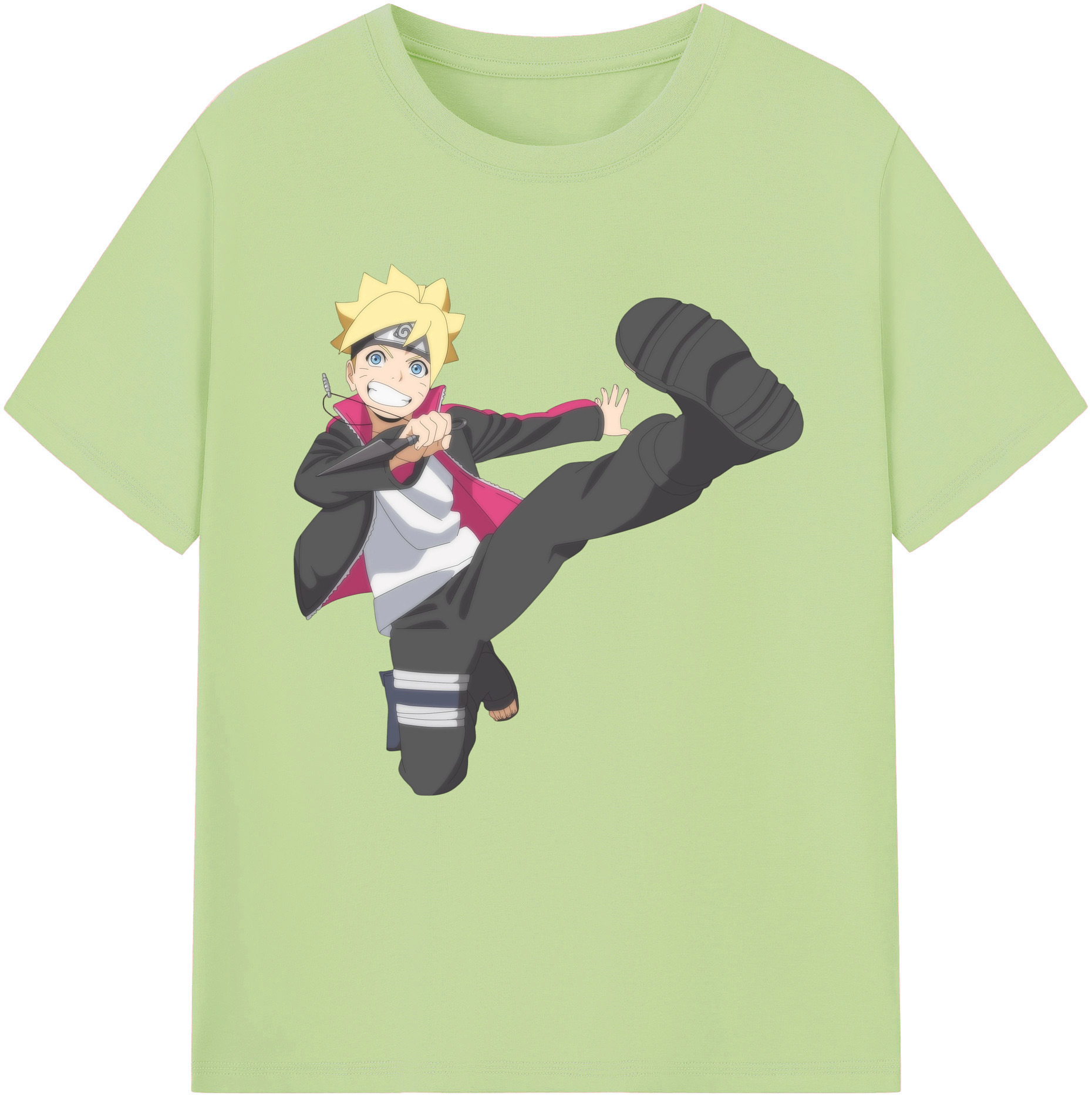 （画像用） NARUTO -ナルト- うずまき ボルト Uzumaki Boruto 綿100％半袖Tシャツ（フロントプリント）